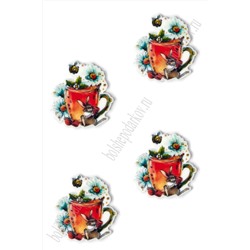 Кабошон-вырубка "Кружка" 3,2*3,3 см (10 шт) SF-5948