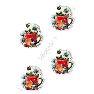 Кабошон-вырубка "Кружка" 3,2*3,3 см (10 шт) SF-5948