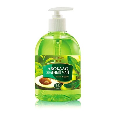 IRIS Aroma Line Мыло жидкое  Авокадо и зеленый чай с дозатором 500мл