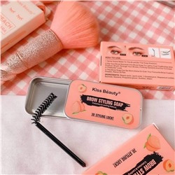 Фиксирующее мыло для укладки бровей Kiss Beauty ПЕРСИК, 10 гр.
