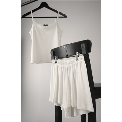 Женская пижама с шортами из ажурного хлопка Happyfox