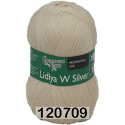 Пряжа Семеновская Lidiya W silver / Лидия ЧШ сильвер