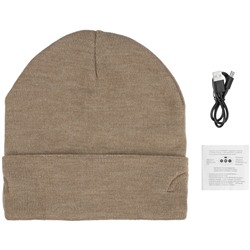 Шапка с Bluetooth наушниками Real Talk Headset, бежевый меланж