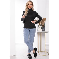 Водолазка Зимняя история (черная) Б14537-20М