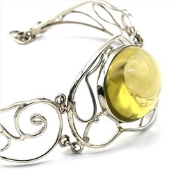 Браслет цитрин, 17,5см