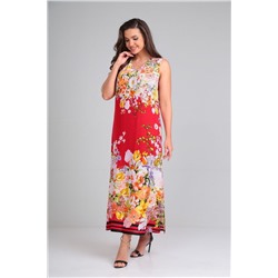 Mubliz 048 красный_цветы, Платье