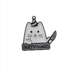 Металлический значок "Party hard"