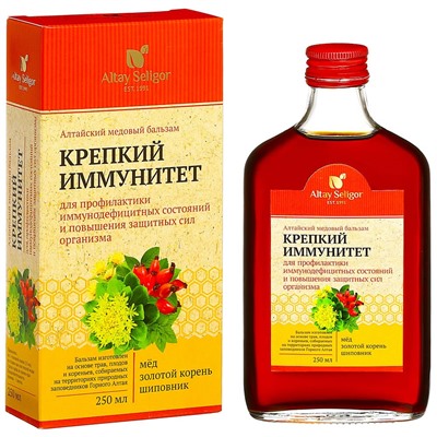 Медовый алтайский бальзам крепкий иммунитет 250 мл