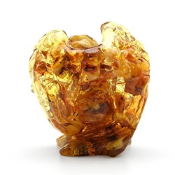 Фигурка с янтарем Мария с младенцем 63*40*66мм цв.медовый, 61,5г
