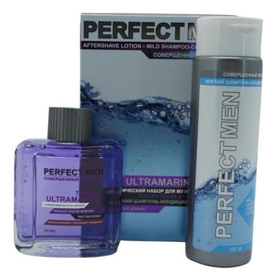 Набор "PERFECT MEN"  ULTRAMARINE (лосьон 100мл + шампунь-конд. 250мл) /муж.
