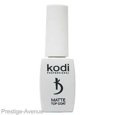 Верхнее покрытие Kodi Matte Top Coat Velour — 8 мл NEW (белый флакон)