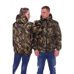 Камуфляжная осенняя куртка на молнии с капюшоном НАТАЛИ #1043896