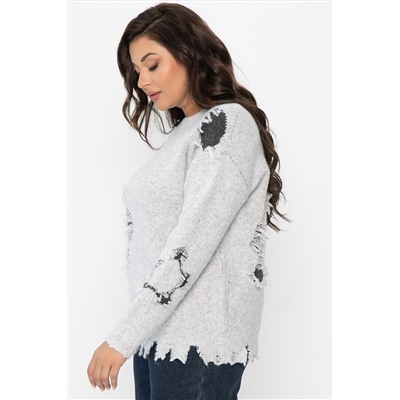 Свитер рваный Наиль (серый) Б14562-13М