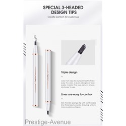 Фломастер для бровей O.TWO.O Triple Brow Pen (1013)