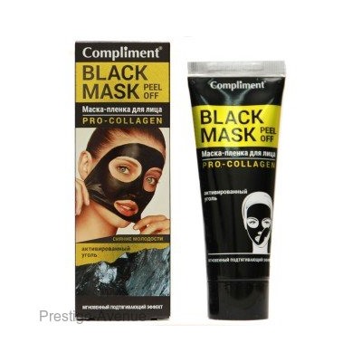 Compliment BLACK MASK Peel Off  Маска-пленка для лица сияние молодости 80 мл