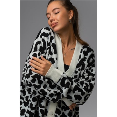 Женский удлиненный кардиган оверсайз на пуговицах Happyfox