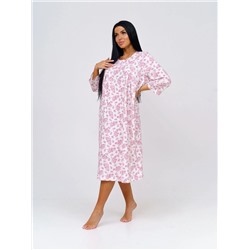 Ночная сорочка женская Текс-Плюс, цвет белый розовый