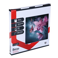 Весы напольные электронные Flower Collection, нагр. 180кг, 28х28х0,5см