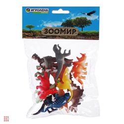 Набор фигурок животных "Зоомир", 12шт, 12,5x17x3см, 3 дизайна