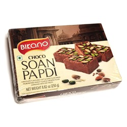 CHOCO SOAN PAPDI, Bikano (ШОКОЛАД СОАН ПАПДИ индийские сладости из нутовой муки, Бикано), 250 г. - СРОК ГОДНОСТИ ДО 31 МАЯ 2025 ГОДА