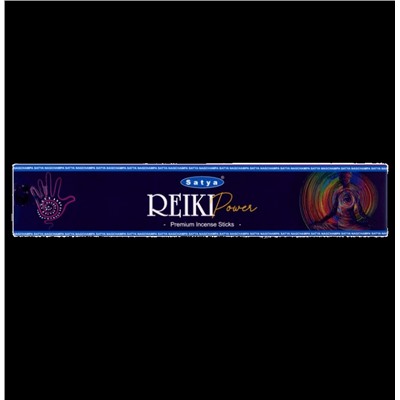 REIKI POWER Premium Incense Sticks, Satya (СИЛА РЭЙКИ премиальные благовония, Сатья), 15 г.