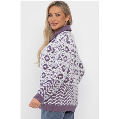 Свитер на молнии Сканди НЬЮ (сиреневый) Б14401-20М