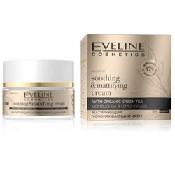 Eveline ORGANIC GOLD Крем матирующий успокаивающий 50мл