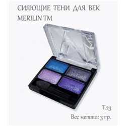 Тени д/век 4-цв. 03  т.23 (фиолет 3цв+голубой) Merilin
