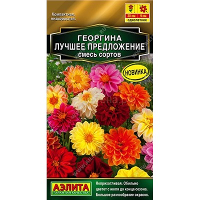 Георгина Лучшее предложение, смесь сортов (Аэлита)