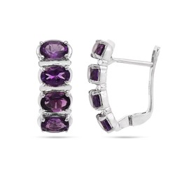 Серьги из серебра аметист, Киноа