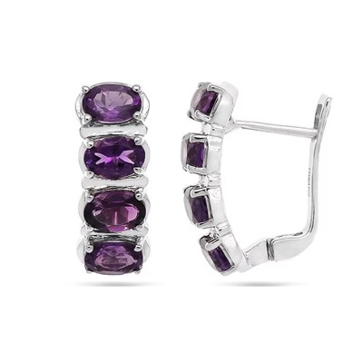 Серьги из серебра аметист, Киноа