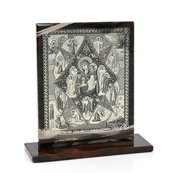 Икона из обсидиана "Неопалимая Купина" 110*35*110мм, 220гр.