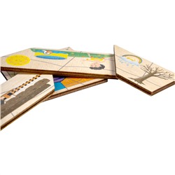 Развивающие деревянные пазлы для детей «Паучок» Времена года