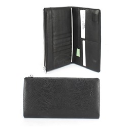 Кошелек женский натуральная кожа Cossroll-2202-9941-2,  4отд,  16карм,  черный 247998