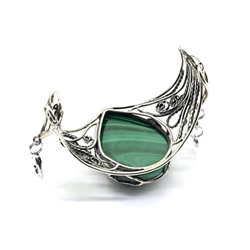 Браслет малахит "Капля", 18см.