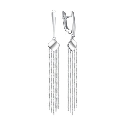 Серьги из серебра без вставки, Л-26780