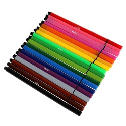 Фломастеры Буба, 18 цветов, трёхгранные