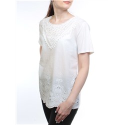 859 Футболка женская (65% хлопок, 35% полиэстер) размер свободный 46-48