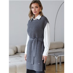 Удлиненный жилет из пряжи с кашемиром