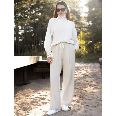 Свободные брюки из тонкого премиального футера с эластаном