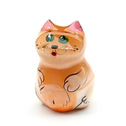 Скульптура из селенита "Кот батон" 32*31*45мм,