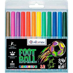 Фломастеры 12 цв. Attomex Football пласт, вент. колпачок 5081441