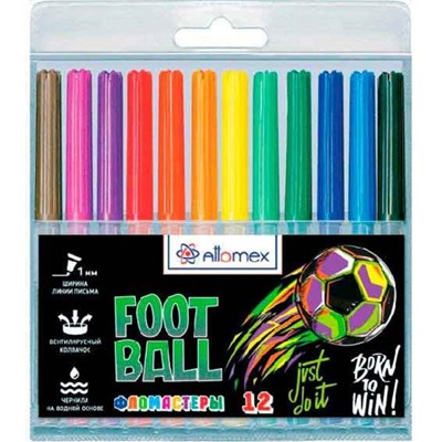 Фломастеры 12 цв. Attomex Football пласт, вент. колпачок 5081441