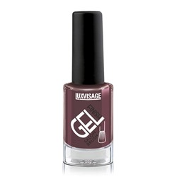 Лак для ногтей LUXVISAGE GEL finish тон 28(темный лилово-бежевый ) 9г
