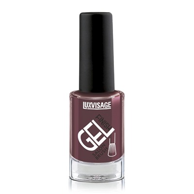 Лак для ногтей LUXVISAGE GEL finish тон 28(темный лилово-бежевый ) 9г