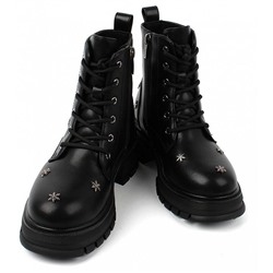 AL7773 черн Ботинки зима для девочек (33-38)/6