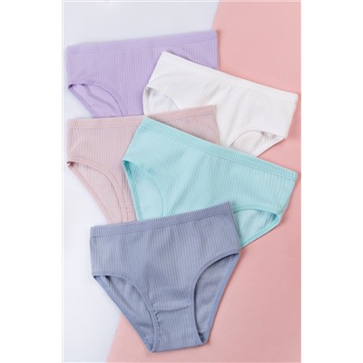 Трусы для девочки в рубчик 5шт. Happyfox