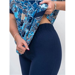 Костюм женский Текс-Плюс, цвет синий голубой бежевый