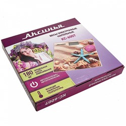 Весы 180 кг 26×26 см электронные напольные АКСИНЬЯ КС-6007 "Пляж"