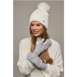 Серые женские варежки 212-8223-031